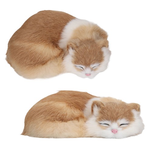 Plush sleeping cat toy - plush,