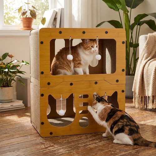 Cat play house scratcher - cat,