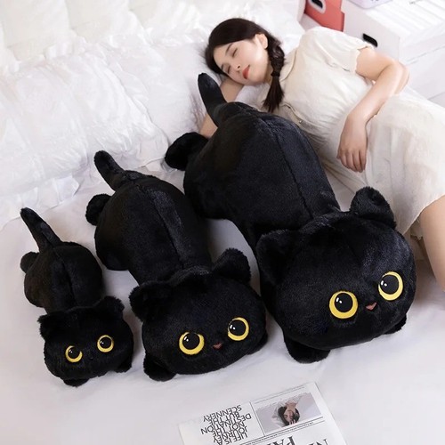Cute plush cat pillow - cat, pillow,