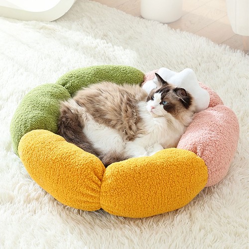 Plush pet cat beds calming - cat,