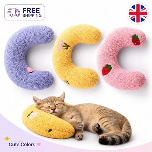 Soft plush shaped pet pillow - u-shaped,