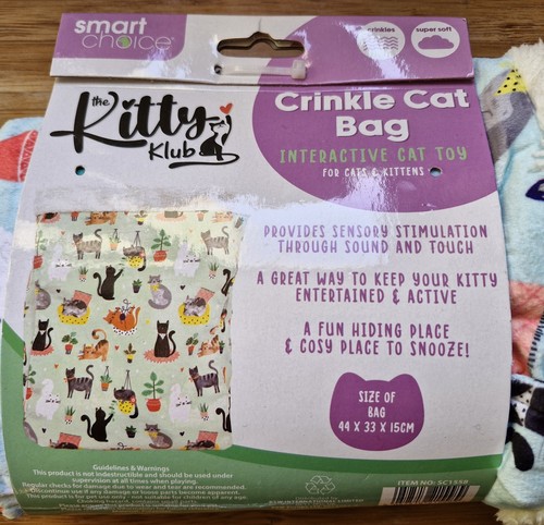 Crinkle cat bag toy sleeping - toy,
