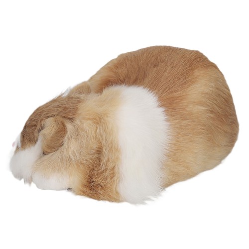 Furry sleeping cat figurine - cat,