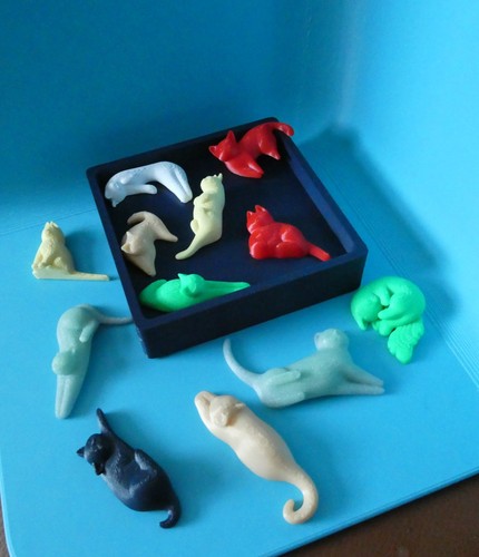 Printed sleeping cat - 3d,