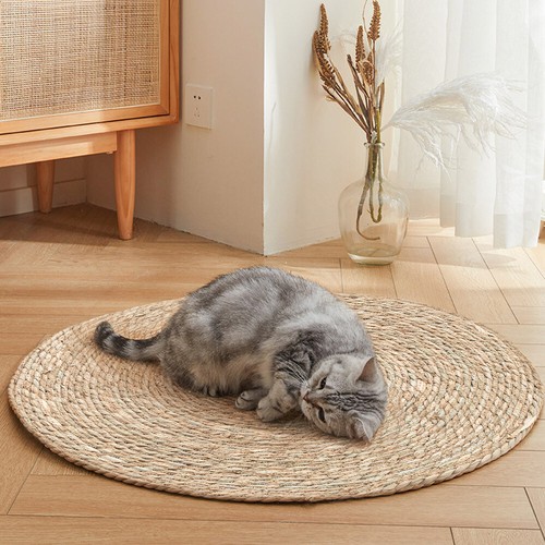 Round woven cattail - round, cat
