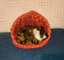 Sleeping Striped Brown White