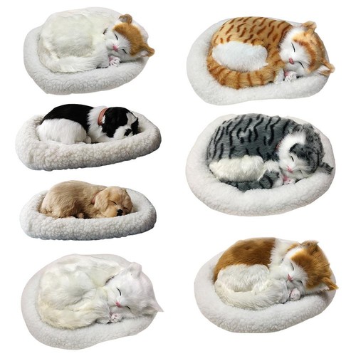 Realistic sleeping cat toy - sleeping,