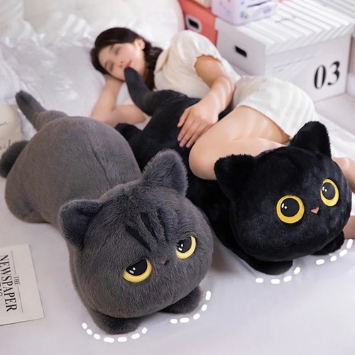 Cute plush cat pillow soft - cat,