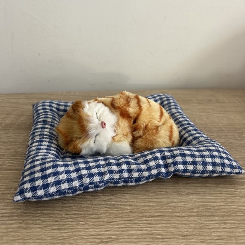 Toy sleeping tabby - ginger, cat