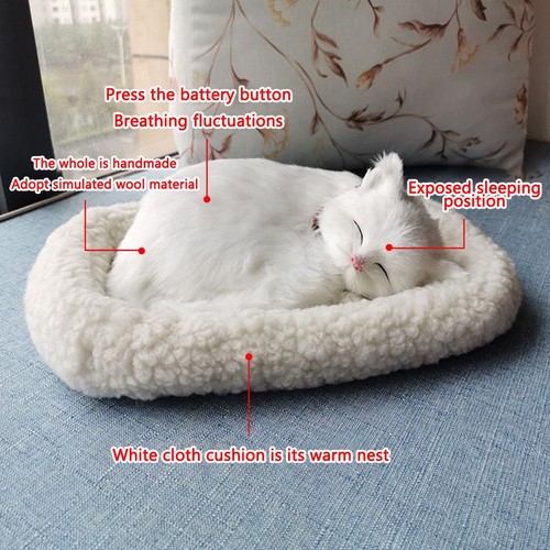 Realistic sleeping cat toy - sleeping,