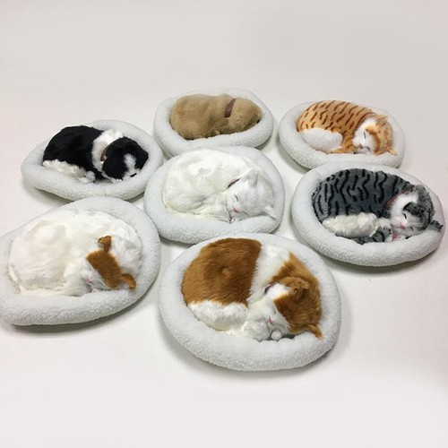 Realistic sleeping cat toy - sleeping,